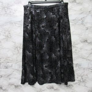 LulaRoe Elegant Avery Black Velvet Midi Skirt Size XL
